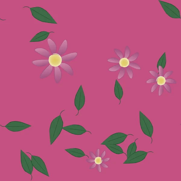 Beau Fond Motif Fleurs Botaniques Illustration Vectorielle Florale — Image vectorielle