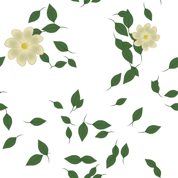 Zomer Bloemen Achtergrond Vector Illustratie — Stockvector