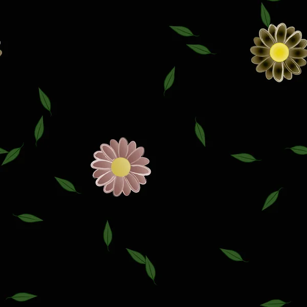 Bloemen Bloei Behang Vector Illustratie Mooie Botanische Achtergrond — Stockvector