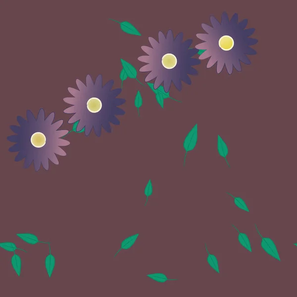 Fleurs Été Fond Illustration Vectorielle — Image vectorielle