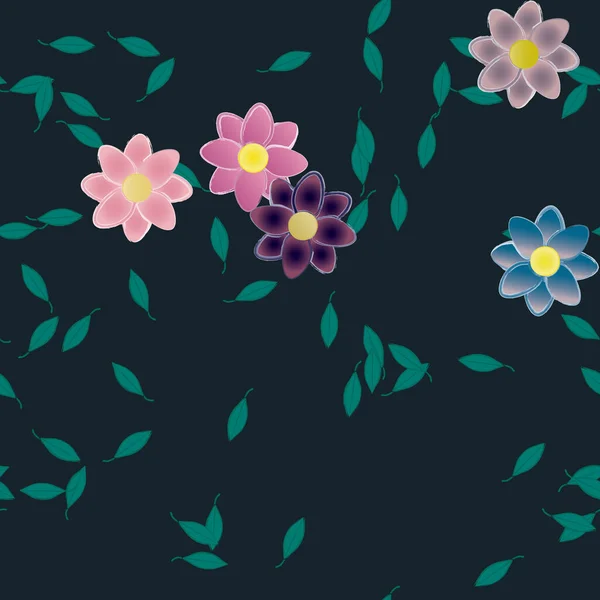 Virágdísz Háttér Virágok Vektor Illusztráció — Stock Vector