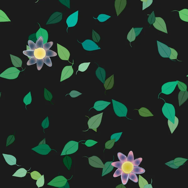 Květiny Vzor Pozadí Vektorové Ilustrace — Stockový vektor