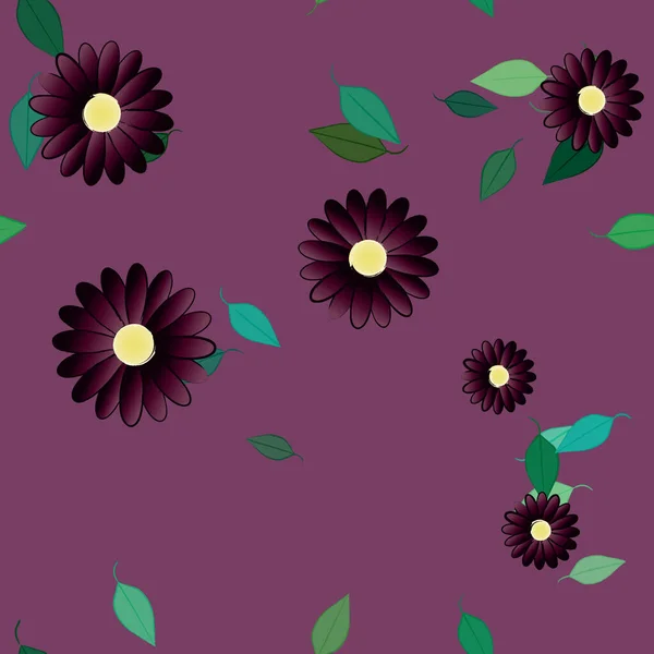 Blumen Blühen Tapete Vektorillustration — Stockvektor