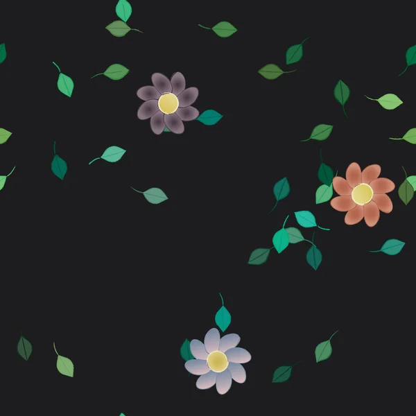 Fleurs Été Fond Illustration Vectorielle — Image vectorielle