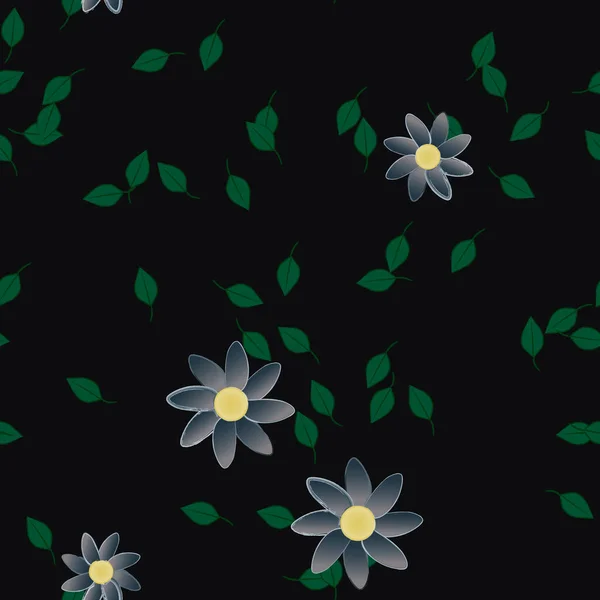 Květinové Botanické Pozadí Květinový Vektor Ilustrace — Stockový vektor