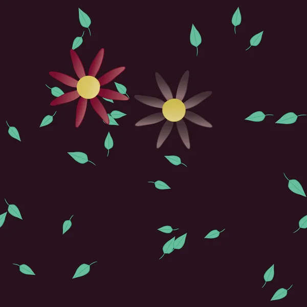 Fleurs Été Fond Illustration Vectorielle — Image vectorielle