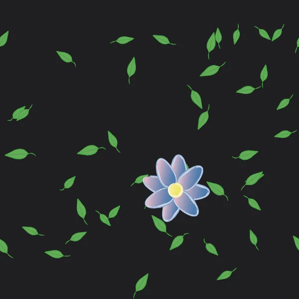 植物の花のパターン背景ベクトル図 — ストックベクタ