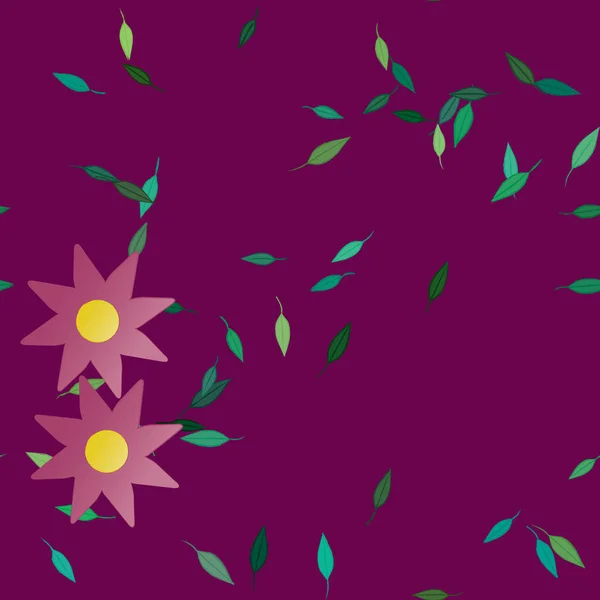 Bloesem Gebladerte Bloemen Bloei Behang Vector Illustratie — Stockvector