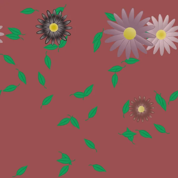 Fleurs Botaniques Motif Fond Illustration Vectorielle Florale — Image vectorielle