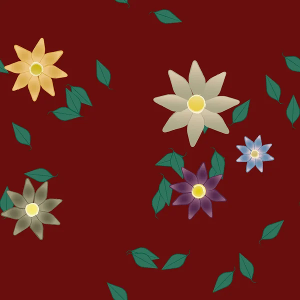 Летние Цветы Фон Векторная Иллюстрация — стоковый вектор