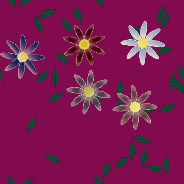 Fleurs Sans Couture Fleur Papier Peint Illustration Vectorielle Beau Fond — Image vectorielle