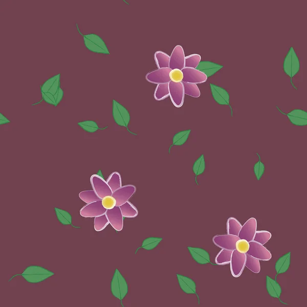 Flores Verano Fondo Vector Ilustración — Archivo Imágenes Vectoriales