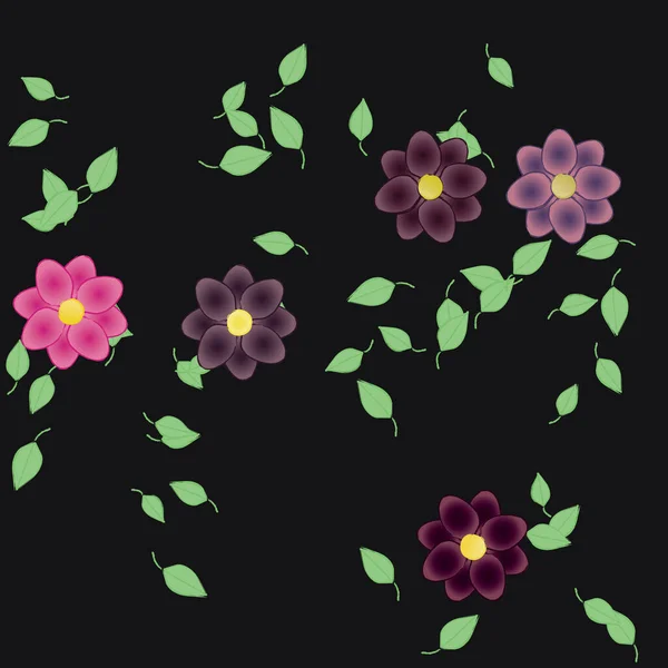 Fond Floral Sans Couture Fond Motif Fleurs Illustration Vectorielle — Image vectorielle