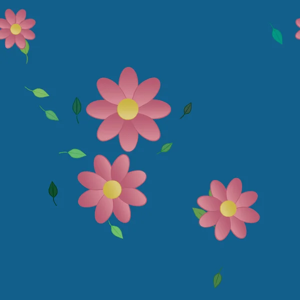 Fleurs Fleur Papier Peint Illustration Vectorielle Beau Fond Botanique — Image vectorielle