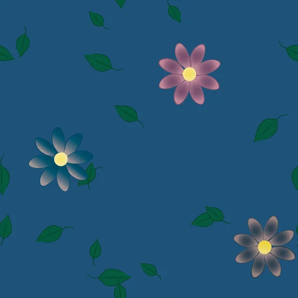 Flores Florecen Fondo Pantalla Vector Ilustración — Archivo Imágenes Vectoriales