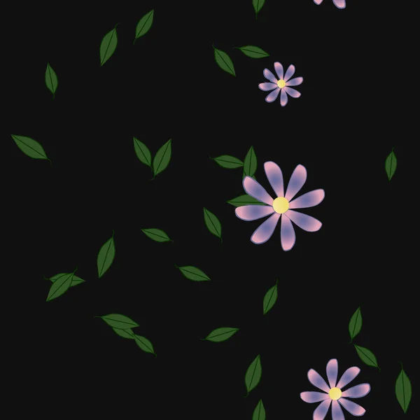 Flores Sin Costura Florecen Fondo Pantalla Vector Ilustración Hermoso Fondo — Archivo Imágenes Vectoriales