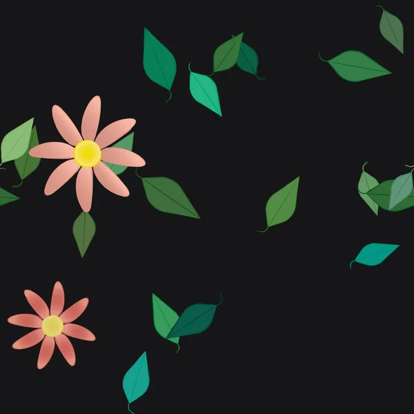 Fleurs Été Fond Illustration Vectorielle — Image vectorielle