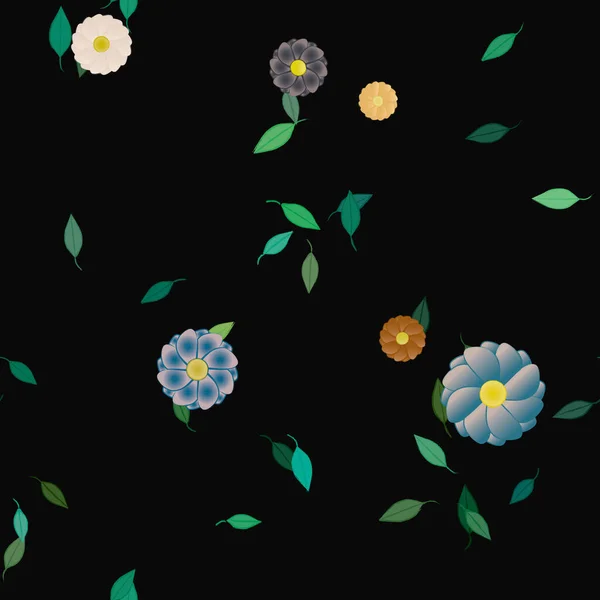 Fleurs Été Fond Illustration Vectorielle — Image vectorielle