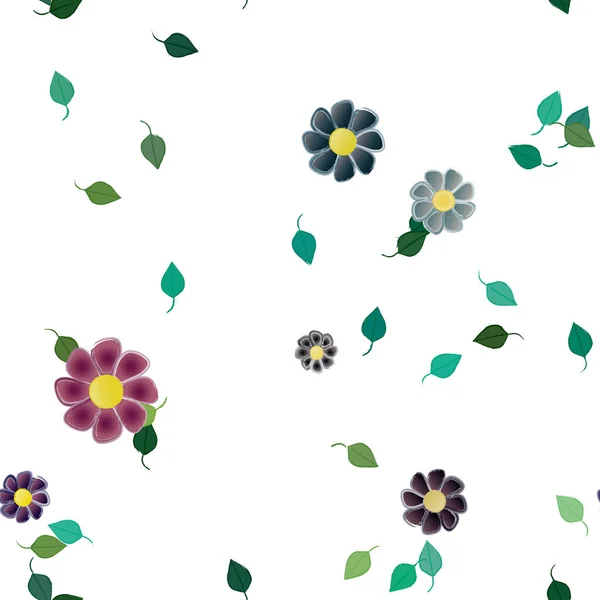 Blumenschmuck Hintergrund Blumen Vektor Illustration — Stockvektor