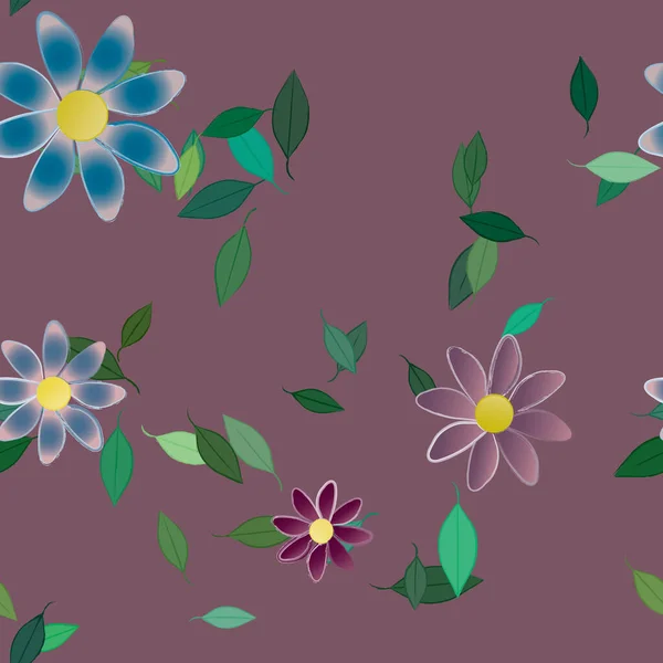 Fleurs Été Fond Illustration Vectorielle — Image vectorielle