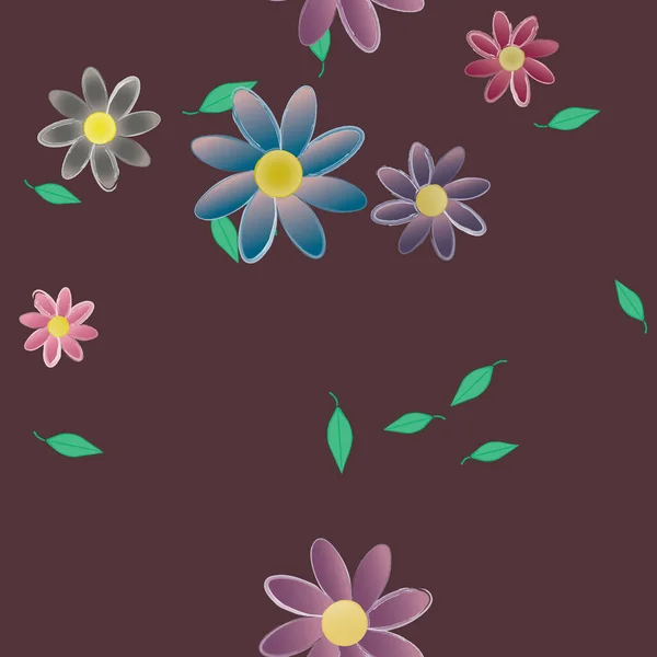 Summer Flowers Background Vector Illustration — Stock Vector