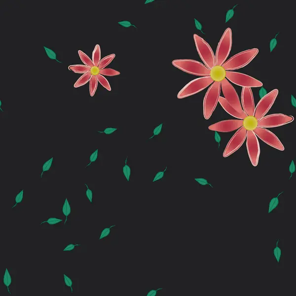 Fleurs Été Fond Illustration Vectorielle — Image vectorielle