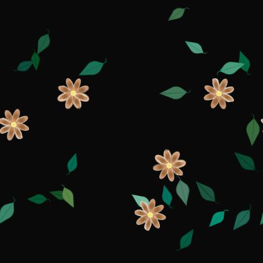 yaz çiçekleri arka plan, vektör illüstrasyonu