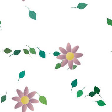 yaz çiçekleri arka plan, vektör illüstrasyonu