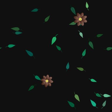 Çiçek yaprakları, çiçekler duvar kağıtları, vektör illüstrasyonları..