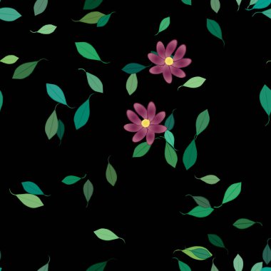 yaz çiçekleri arka plan, vektör illüstrasyonu