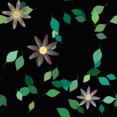 yaz çiçekleri arka plan, vektör illüstrasyonu