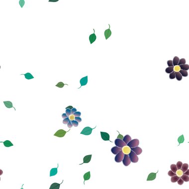 Çiçek yaprakları, çiçekler duvar kağıtları, vektör illüstrasyonları..