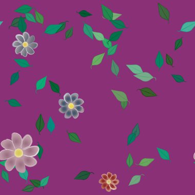 yaz çiçekleri arka plan, vektör illüstrasyonu