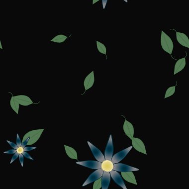 yaz çiçekleri arka plan, vektör illüstrasyonu