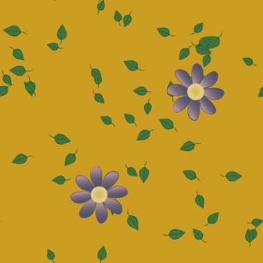 Çiçekler ve yapraklarla kusursuz bir desen.