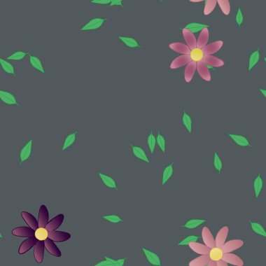 yaz çiçekleri arka plan, vektör illüstrasyonu