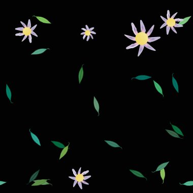 yaz çiçekleri arka plan, vektör illüstrasyonu