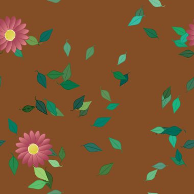 yaz çiçekleri arka plan, vektör illüstrasyonu