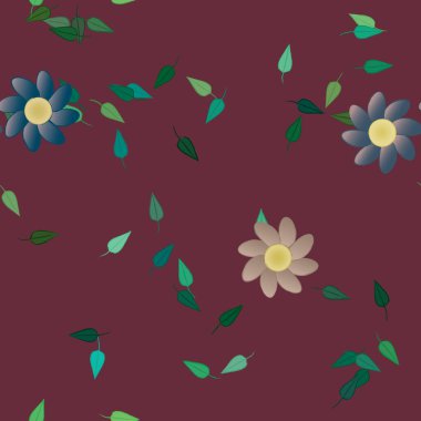 Çiçek süsü arka planı, çiçek vektör illüstrasyonu