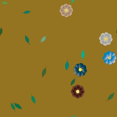 çiçek vektör illüstrasyonu, güzel botanik arkaplan