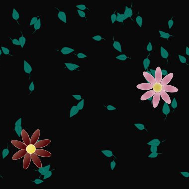 yaz çiçekleri arka plan, vektör illüstrasyonu