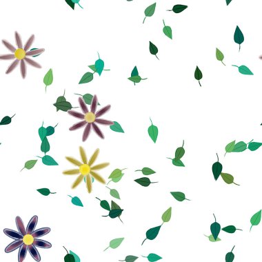 yaz çiçekleri arka plan, vektör illüstrasyonu