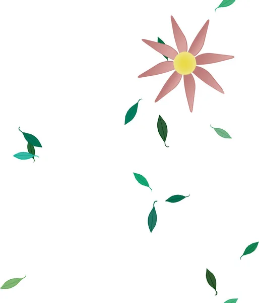 Bezszwowe Kwiaty Kwitną Tapety Wektor Ilustracja Piękne Tło Botaniczne — Wektor stockowy