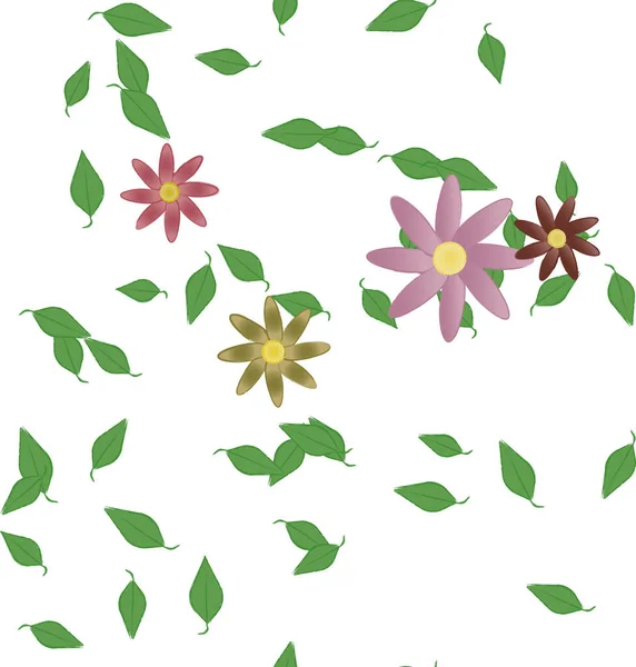 Sommer Blumen Hintergrund Vektor Illustration — Stockvektor