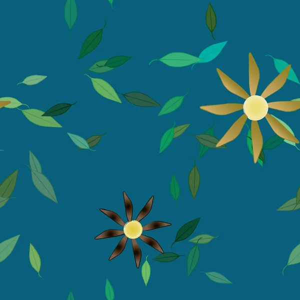 Flores Florecen Fondo Pantalla Vector Ilustración — Vector de stock