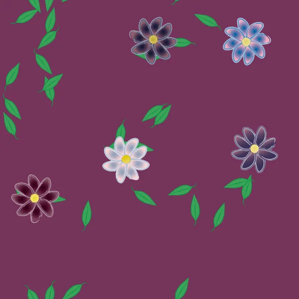 Blumenschmuck Hintergrund Blumen Vektor Illustration — Stockvektor