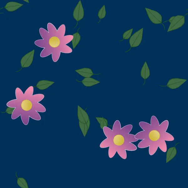 Fleurs Été Fond Illustration Vectorielle — Image vectorielle