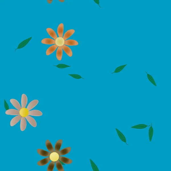 Sommer Blumen Hintergrund Vektor Illustration — Stockvektor