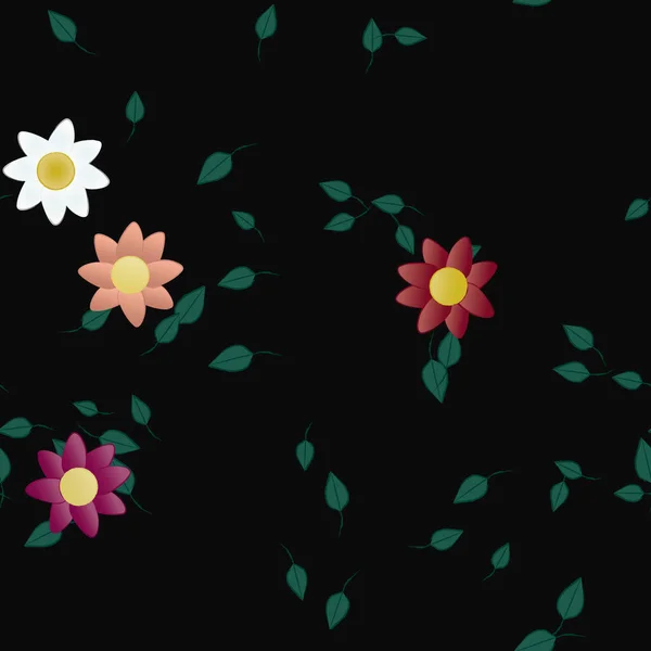 Blommor Blomma Tapet Vektor Illustration — Stock vektor