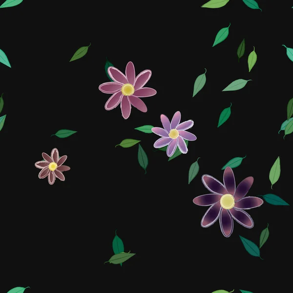 Blumen Blühen Tapete Vektorillustration — Stockvektor